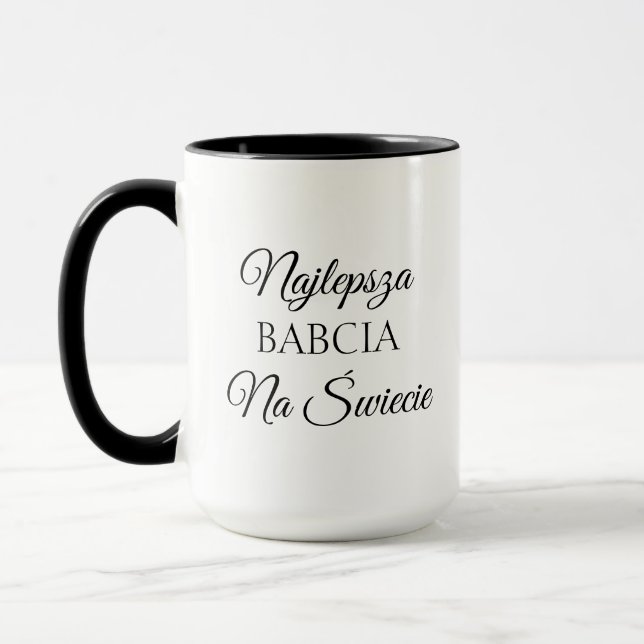 Najlepsza Babcia Na Świecie - Polish Grandmother Mug (Left)