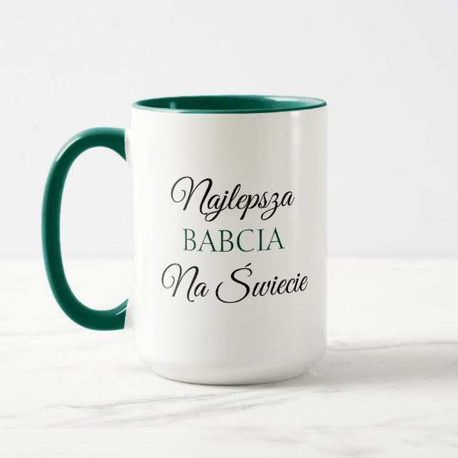 Najlepsza Babcia Na Świecie - Polish Grandmother Mug (Left)