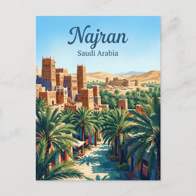 Najran Saudi Arabia Postcard (Front)
