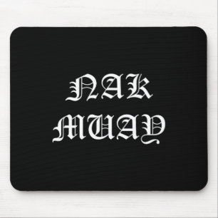 Nak Muay Thai Kickboxing Medieval Old English Mouse Pad
