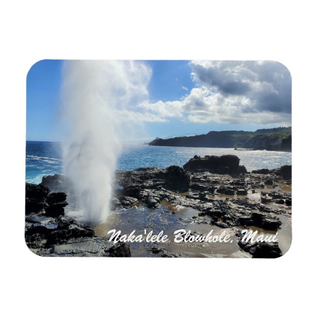 Nakalele Blowhole Scenic Maui Magnet (Horizontal)