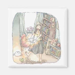 Nakanai   an illustration of a woman dancing in a  magnet
