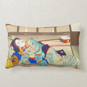 Nakazawa Hiromitsu Inn at Gion japan japanese lady Lumbar Pillow