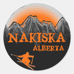 Nakiska Alberta Canada stickers de ski orange