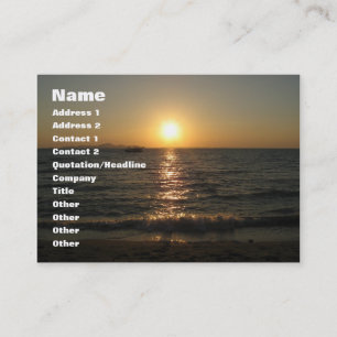 Naklua Beach Sunset .. Pattaya, Chonburi, Thailand Business Card
