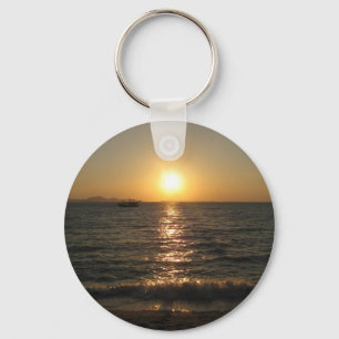 Naklua Beach Sunset .. Pattaya, Chonburi, Thailand Keychain