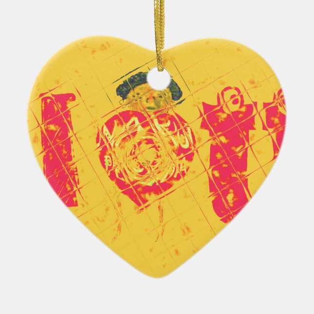 Nakupenda - I Love U Swahili Word Text Meaning Art Ceramic Ornament (Front)