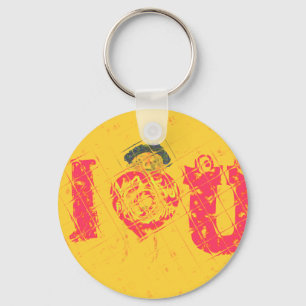 Nakupenda - I Love U Swahili Word Text Meaning Art Keychain