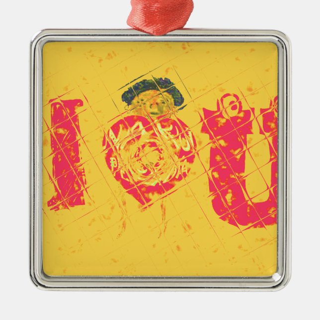Nakupenda - I Love U Swahili Word Text Meaning Art Metal Ornament (Front)