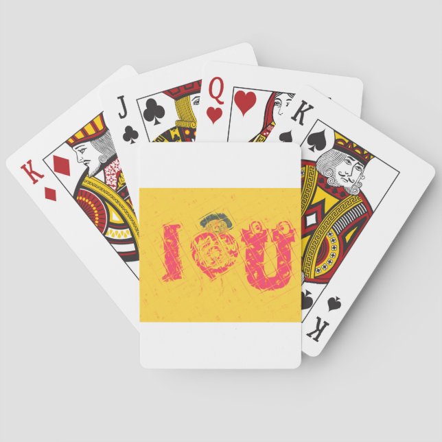 Nakupenda - I Love U Swahili Word Text Meaning Art Playing Cards (Back)