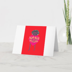 Nakupenda Love Art – Swahili Heart Design Card