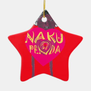 Nakupenda Love Art – Swahili Heart Design Ceramic Ornament
