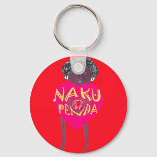 Nakupenda Love Art – Swahili Heart Design Keychain