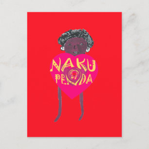 Nakupenda Love Art – Swahili Heart Design Postcard