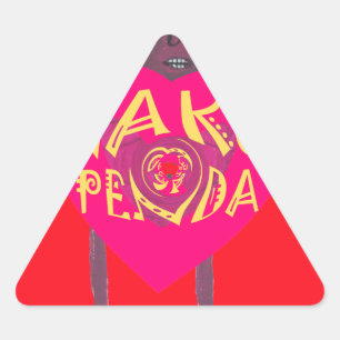 Nakupenda Love Art – Swahili Heart Design Triangle Sticker