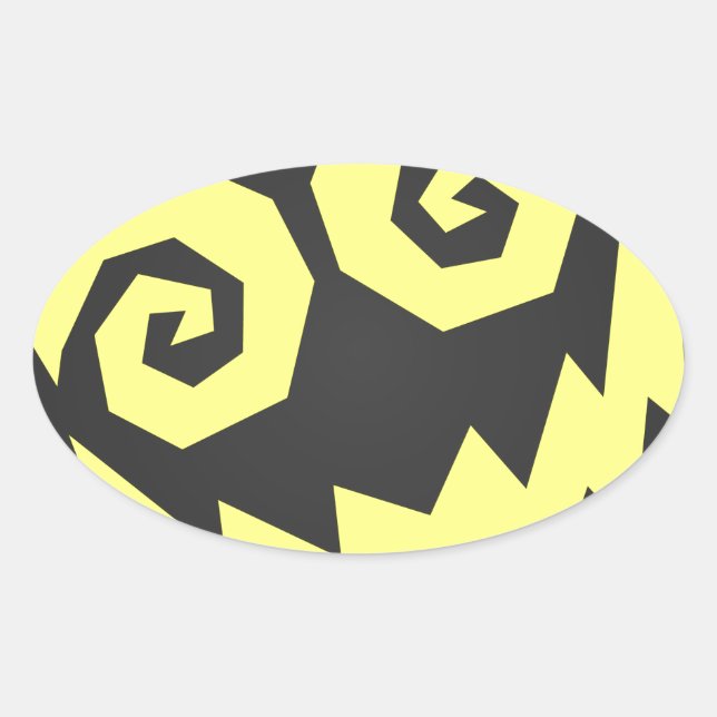 NALGames Insane In The Face Black + Yellow Oval Sticker (Front)