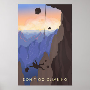 N'allez pas faire de l'escalade Affiche de voyage