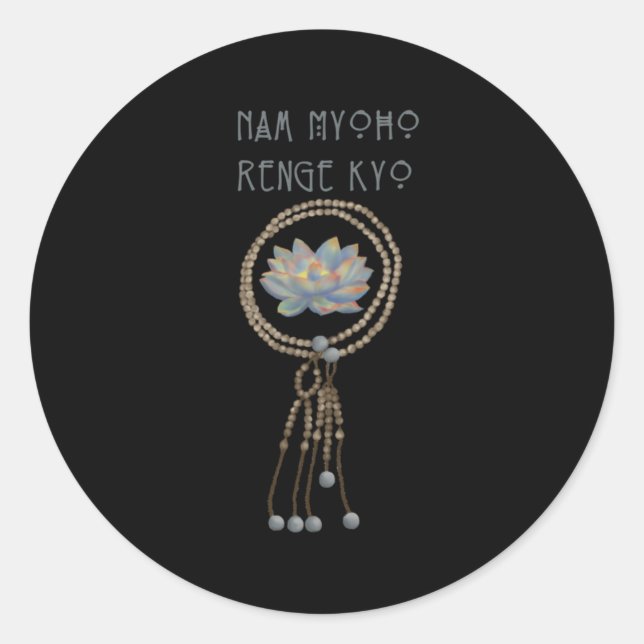 Nam Myoho Renge Kyo Juzu Bead Classic Round Sticker (Front)