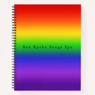Nam Myoho Renge Kyo Rainbow Gradient Notebook