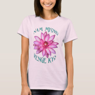 Nam Myoho Renge Kyo with Lotus Flower Design T-Shirt
