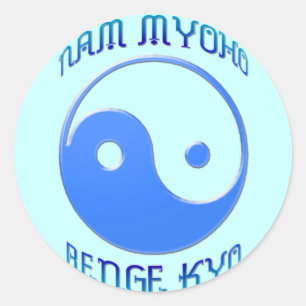 'Nam Myoho Renge Kyo' Yin & Yang Buddhism Classic Round Sticker