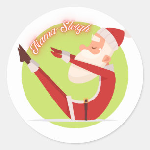 Nama-Sleigh, Yogi Santa Holiday Gift Tag