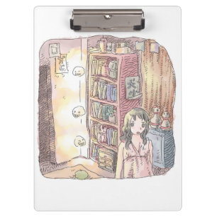 Namamuji   a dim object and female illustration fl clipboard