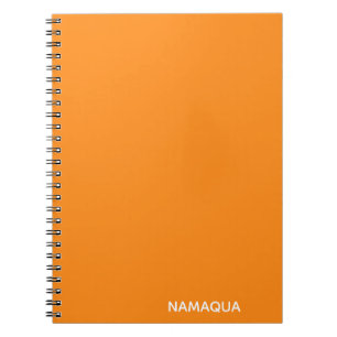 Namaqua orange colour name notebook