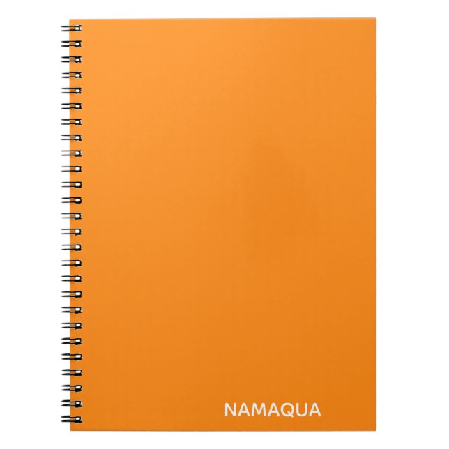 Namaqua orange colour name notebook (Front)