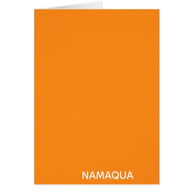 Namaqua orange nom de la couleur (Devant)