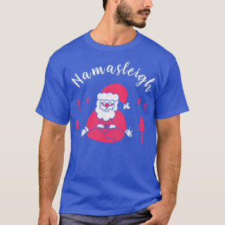 Namasleigh Funny Yoga Christmas Tshirt Holiday Par