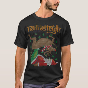 Namasleigh Meditating Santa Claus Yoga Christmas M T-Shirt