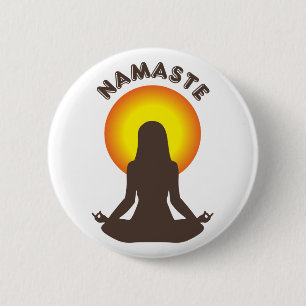 Namaste 2 Inch Round Button