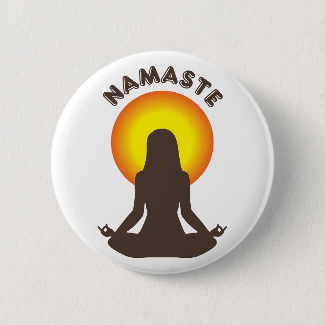 Namaste 2 Inch Round Button (Front)