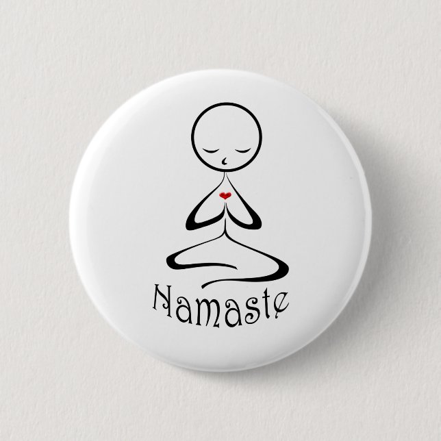 Namaste 2 Inch Round Button (Front)