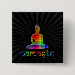 namaste 2 inch square button
