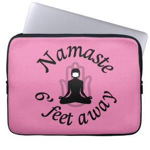 Namaste 6' Feet Away Laptop Sleeve