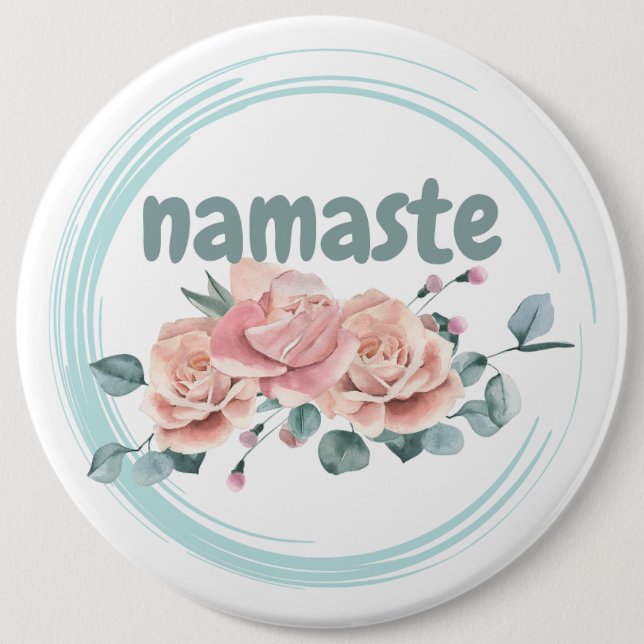 Namaste 6 Inch Round Button (Front)