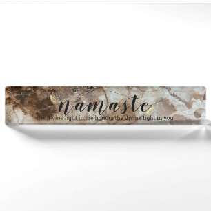Namaste Acrylic Desk Name Plate