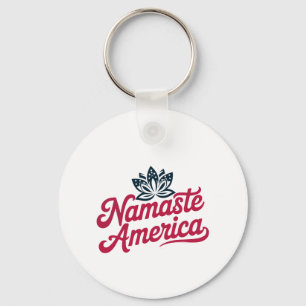 Namaste America Custom Yoga Keychain