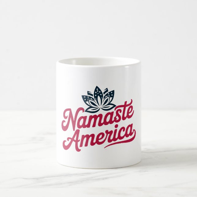 Namaste America Patriotic Yoga Coffee Mug (Center)