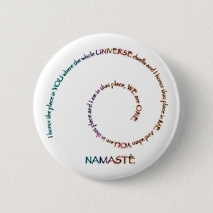 Namaste and its Meaning 2 Inch Round Button