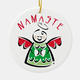 Namaste Angel Ceramic Ornament