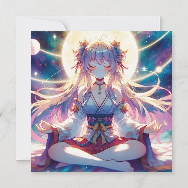 Namaste Anime Girl Meditating (Front)