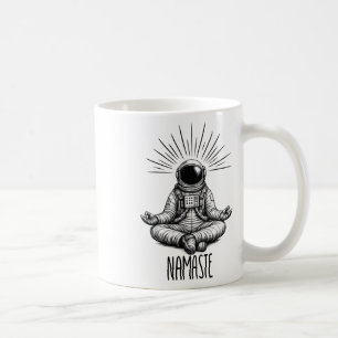 Namaste Astronaut Yoga Meditation Space Yoga Pose  Coffee Mug