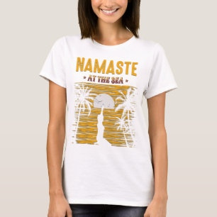 Namaste at the Sea – Yoga Sunset Meditation Beach T-Shirt