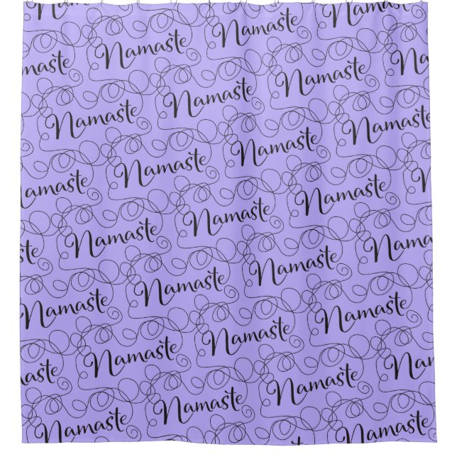NAMASTE black seamless pattern with LINES (Front)