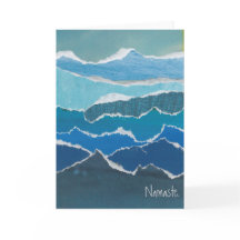"Namaste" Blue Water Card by artist Heather Pierce