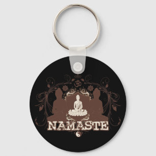 Namaste Buddha Keychain