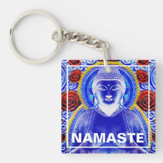 Namaste Buddha Keychain